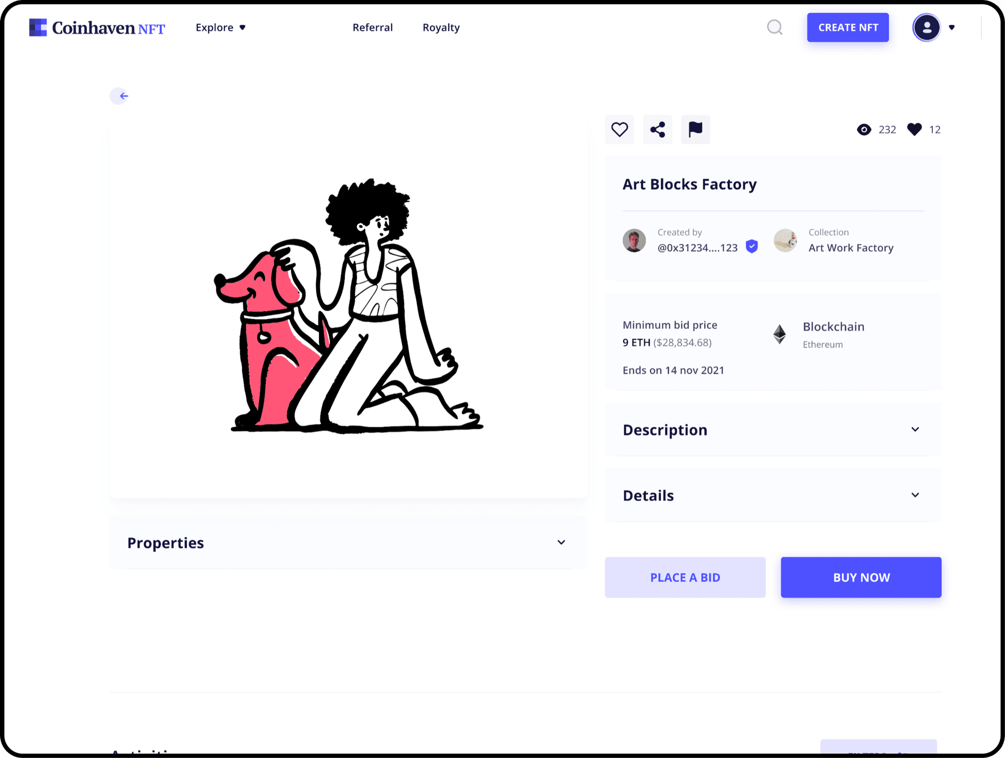 The item, buyer’s view