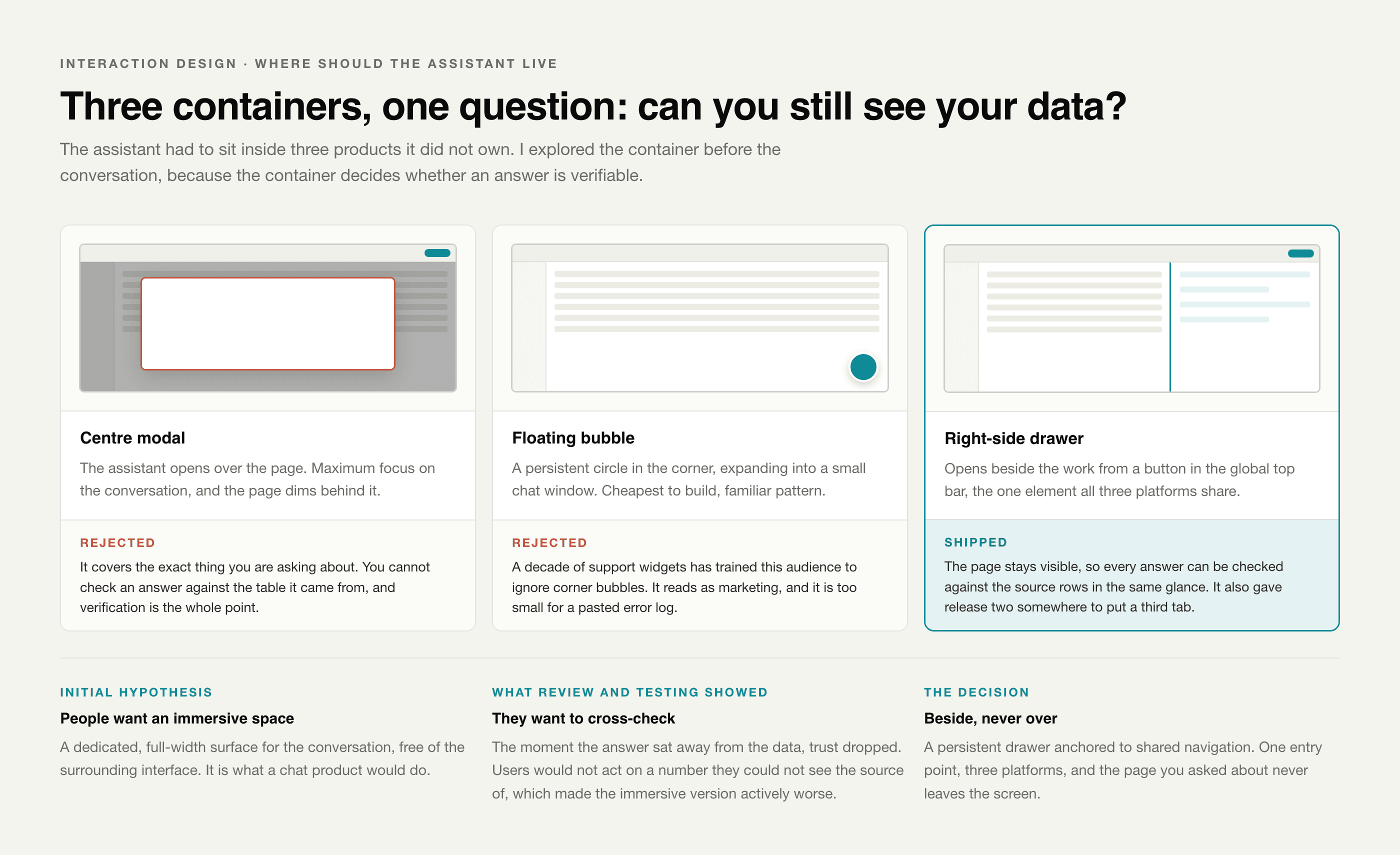 Three containers, one question: can you still see your data?