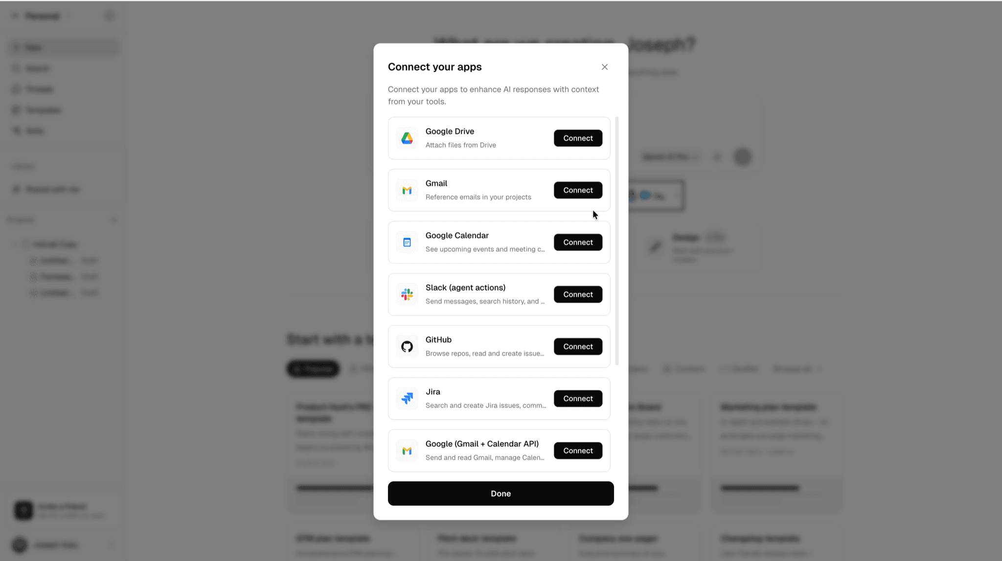 Context from tools already in use